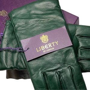 🔮 NWT! LIBERTY OF LONDON CASHMERE HELENE LEATHER GLOVES | DENTS | LG | $146 🔮
